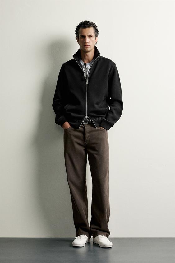 CHAMARRA RIB REGULAR FIT - Negro de Zara - Imagen 0