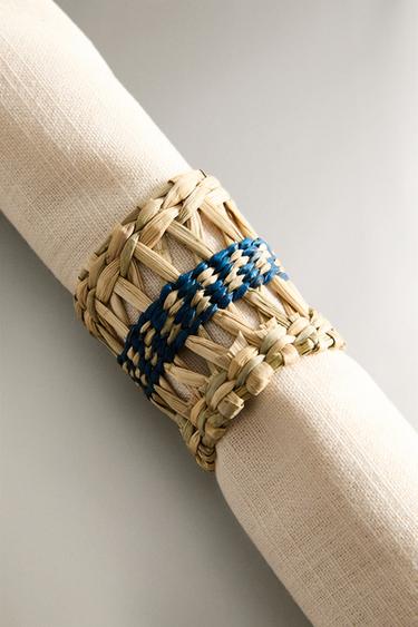 LOT PORTE-SERVIETTES ALGUES (LOT DE 4) - Bleu de Zara - Image 4