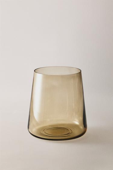 CONICAL CRYSTALLINE TUMBLER - Brown by Zara