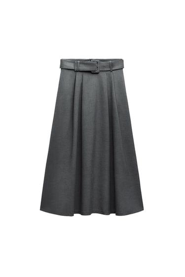 A-LINE SKIRT WITH BELT