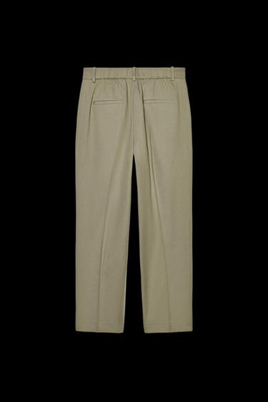 ZW COLLECTION DARTED TROUSERS - Khaki by Zara