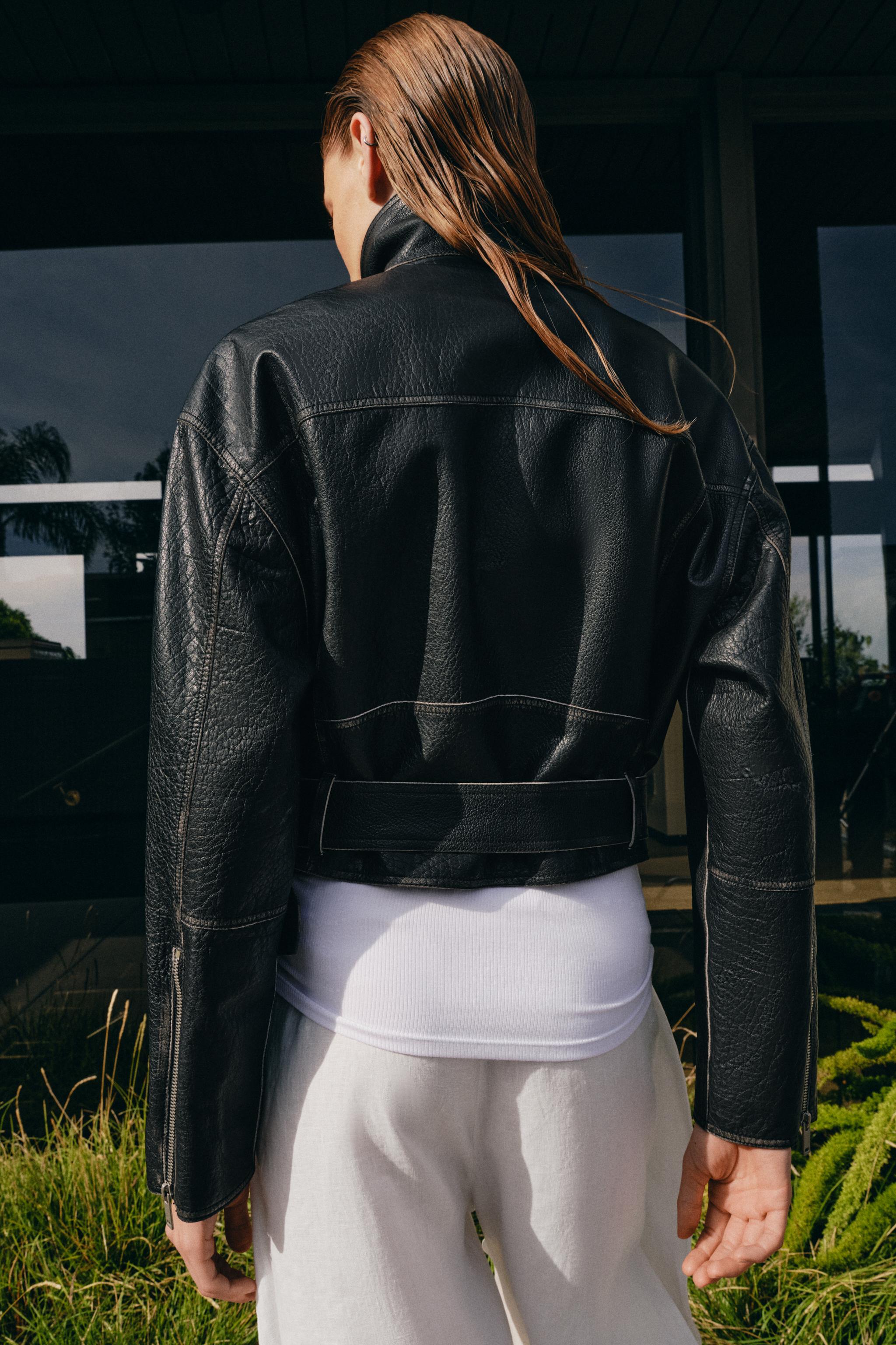 ZW COLLECTION LIMITED EDITION DERİ BIKER CEKET - Görsel 3