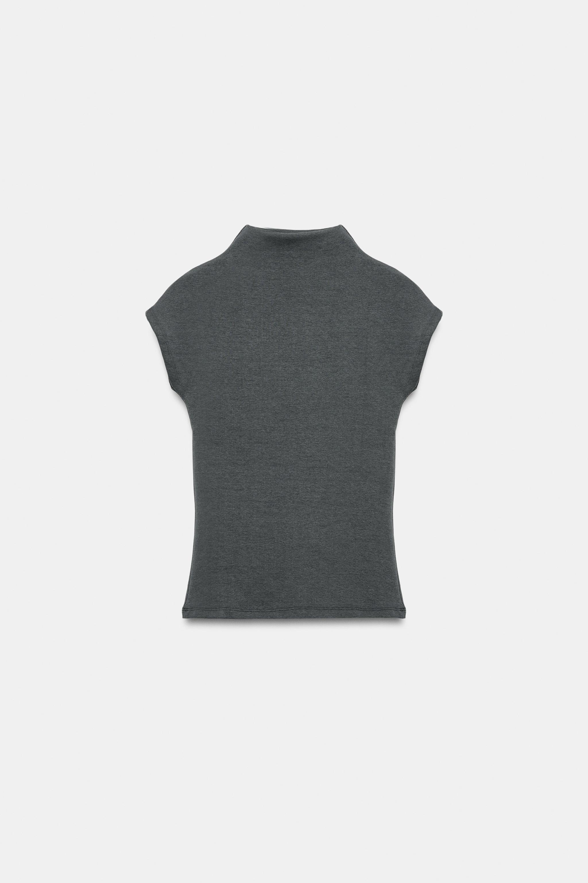 Zara Liyosel Dik Yaka Top görsel 6
