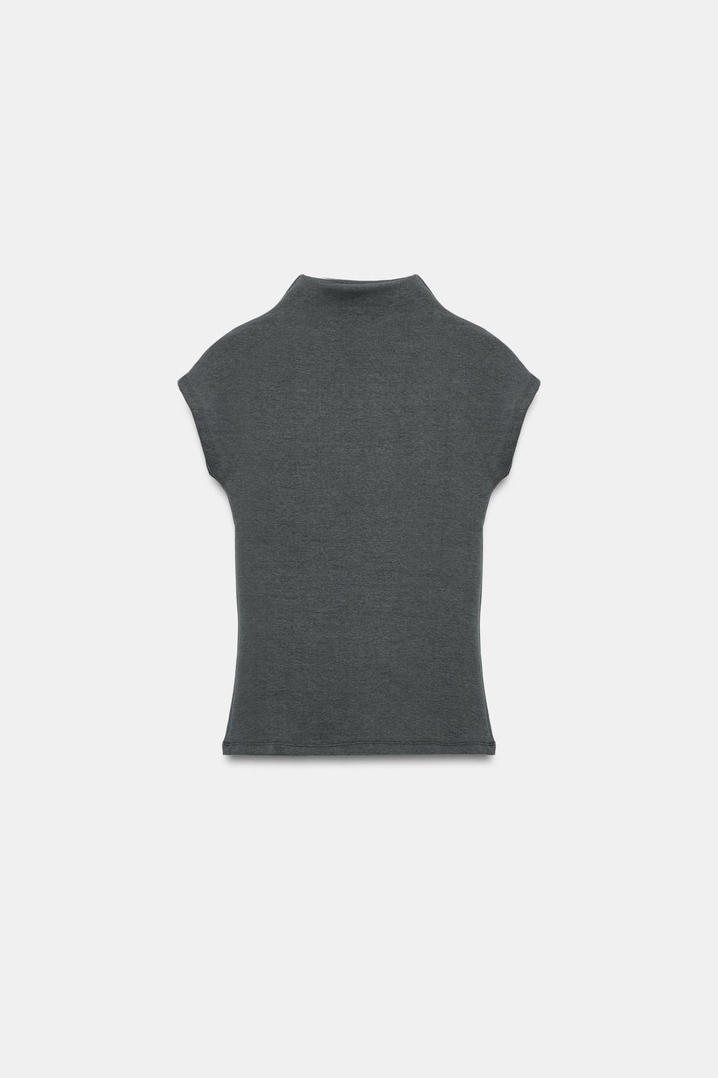 LYOCELL HIGH COLLAR TOP