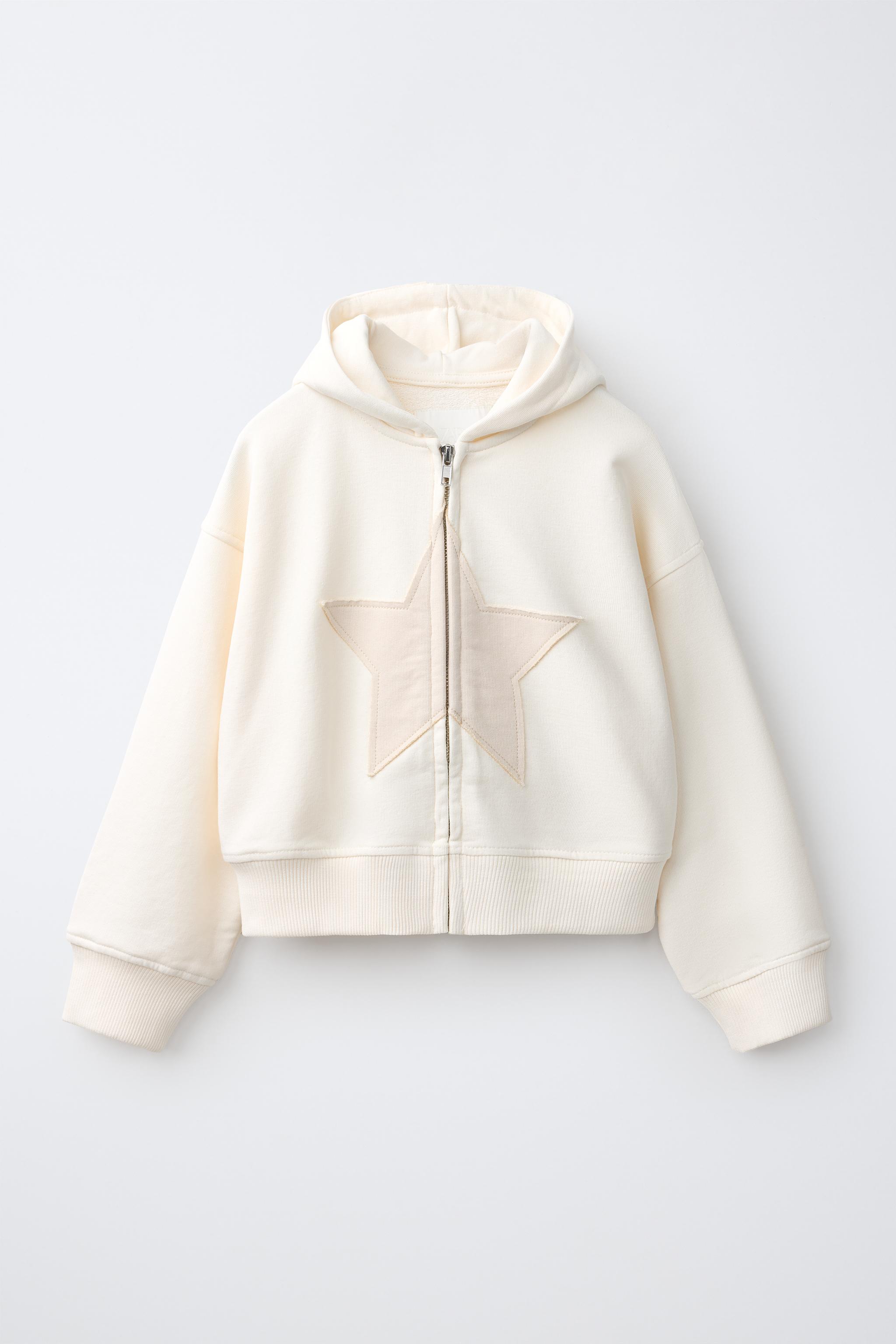 STAR PATCH HOODIE — Sand