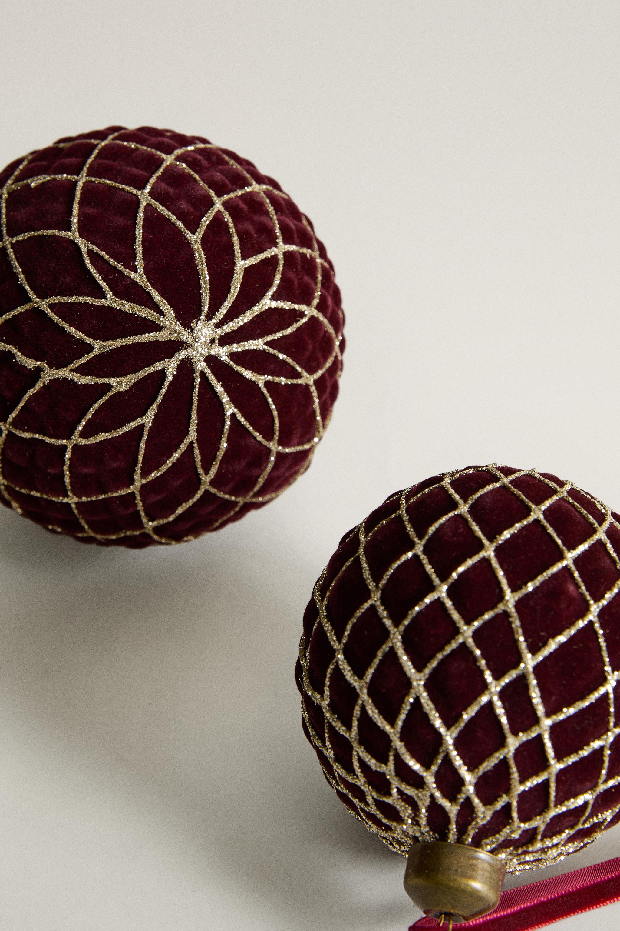 DÉCORATION BOULE SAPIN DE NOËL VELOURS