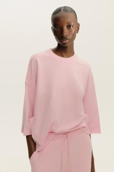 PANTALÓN EFECTO LAVADO - Rosa de Zara