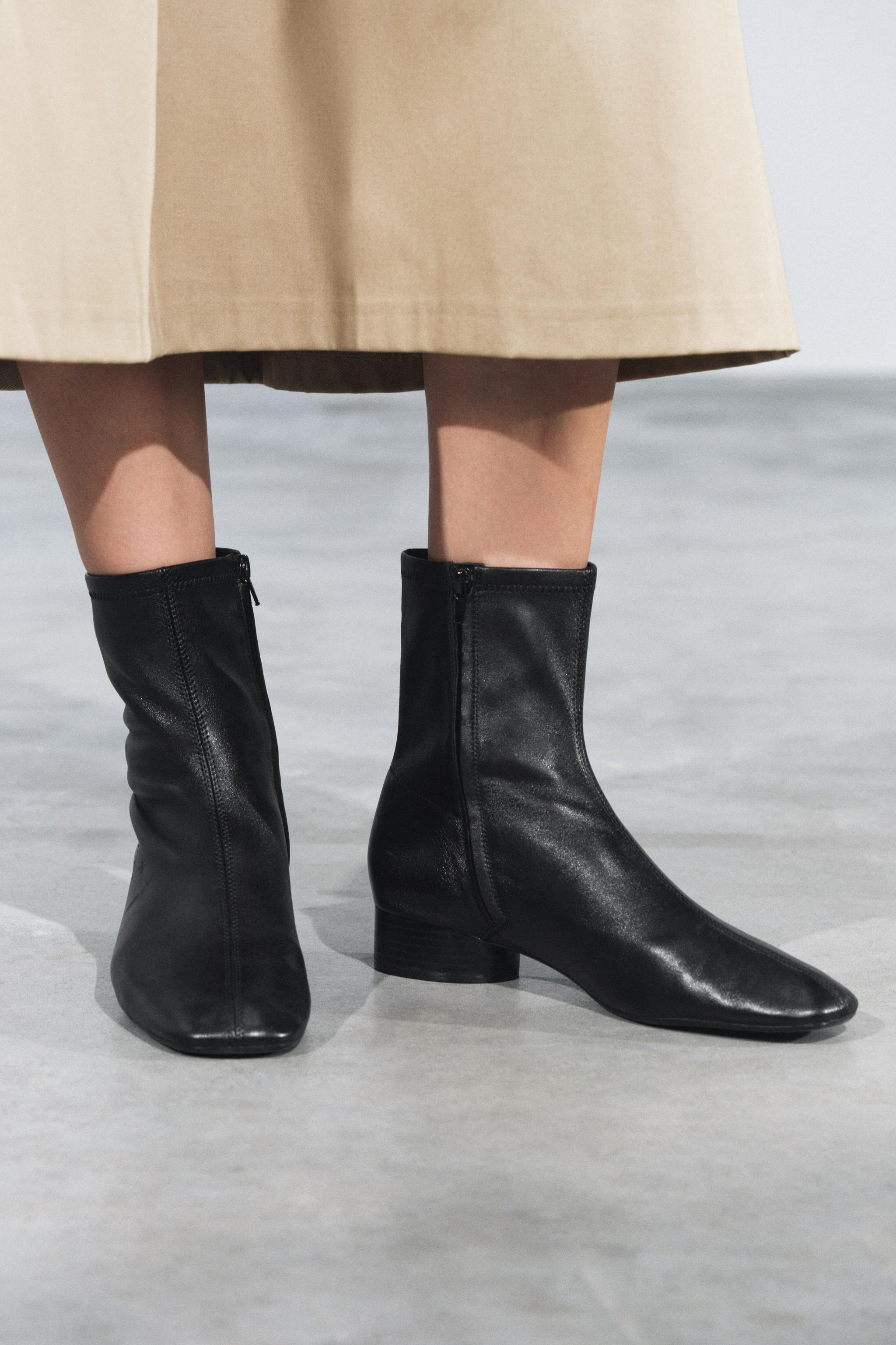 bottines en cuir