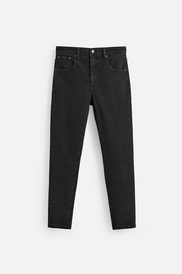 JEANS SKINNY FIT CROPPED - Negro de Zara