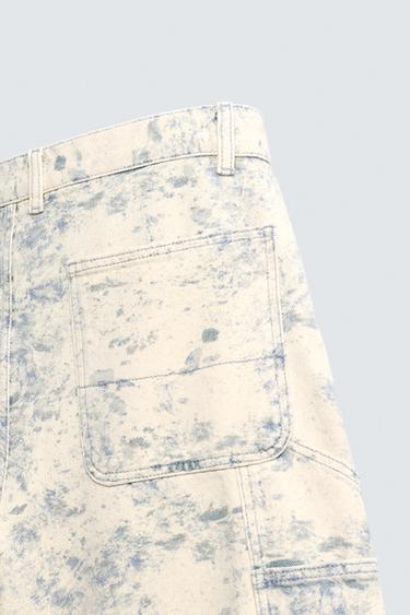 BERMUDA À POCHE DE CHARPENTIER AVEC IMPRIMÉ ABSTRAIT - Imprimée de Zara - Image 9