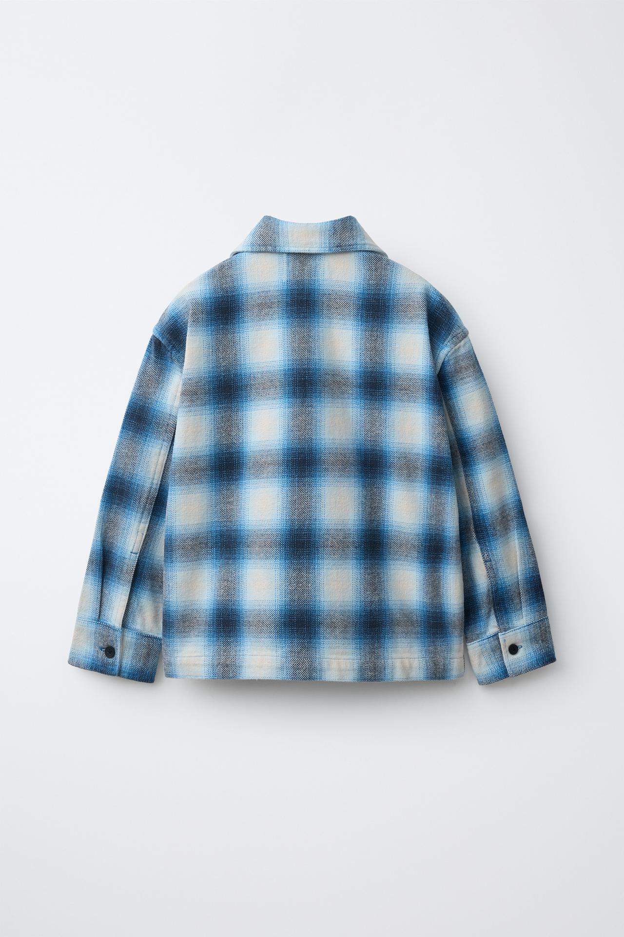 PLAID OVERSHIRT — Blue