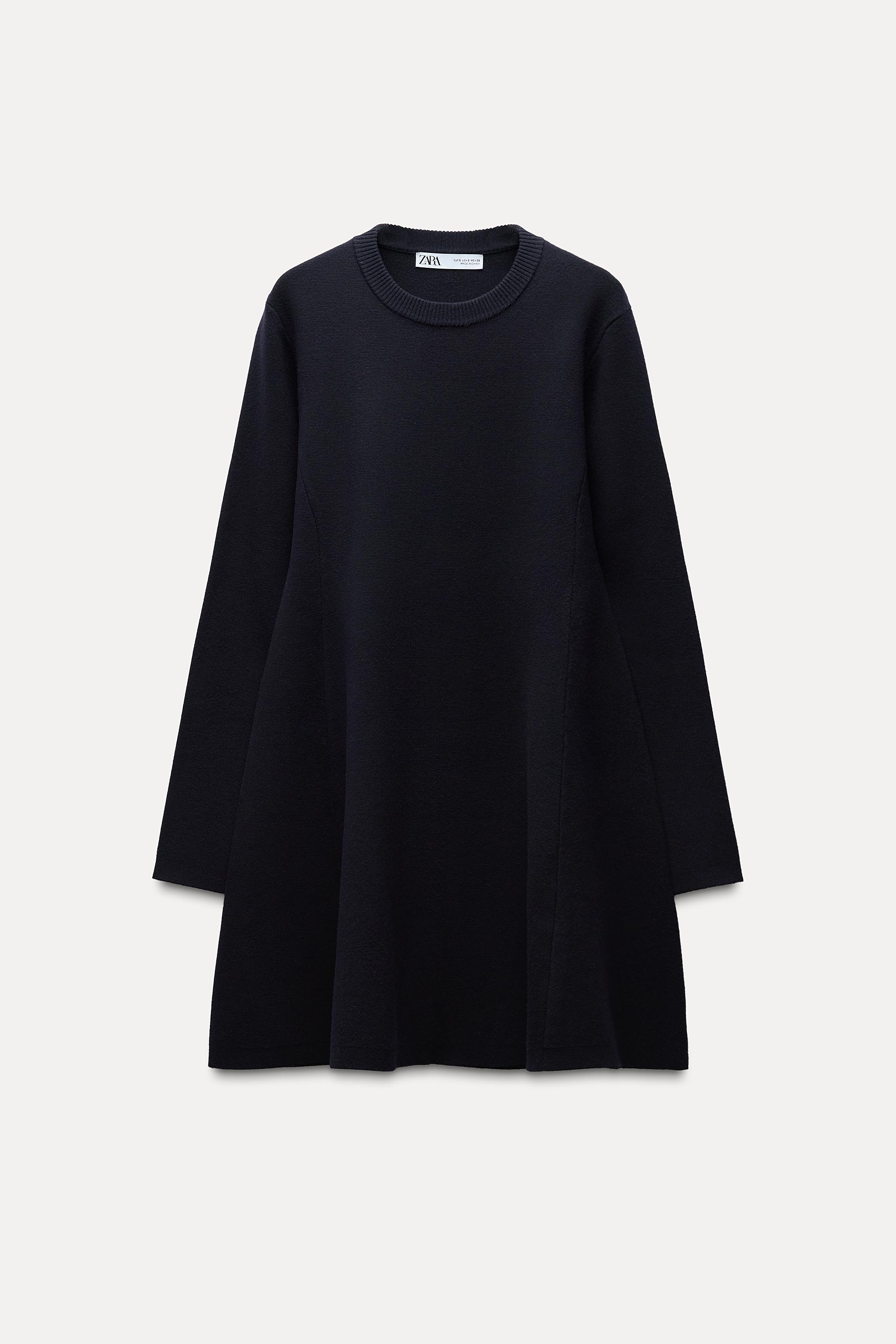 プレーン ニット ミニワンピース - ネイビーブルー | ZARA Japan