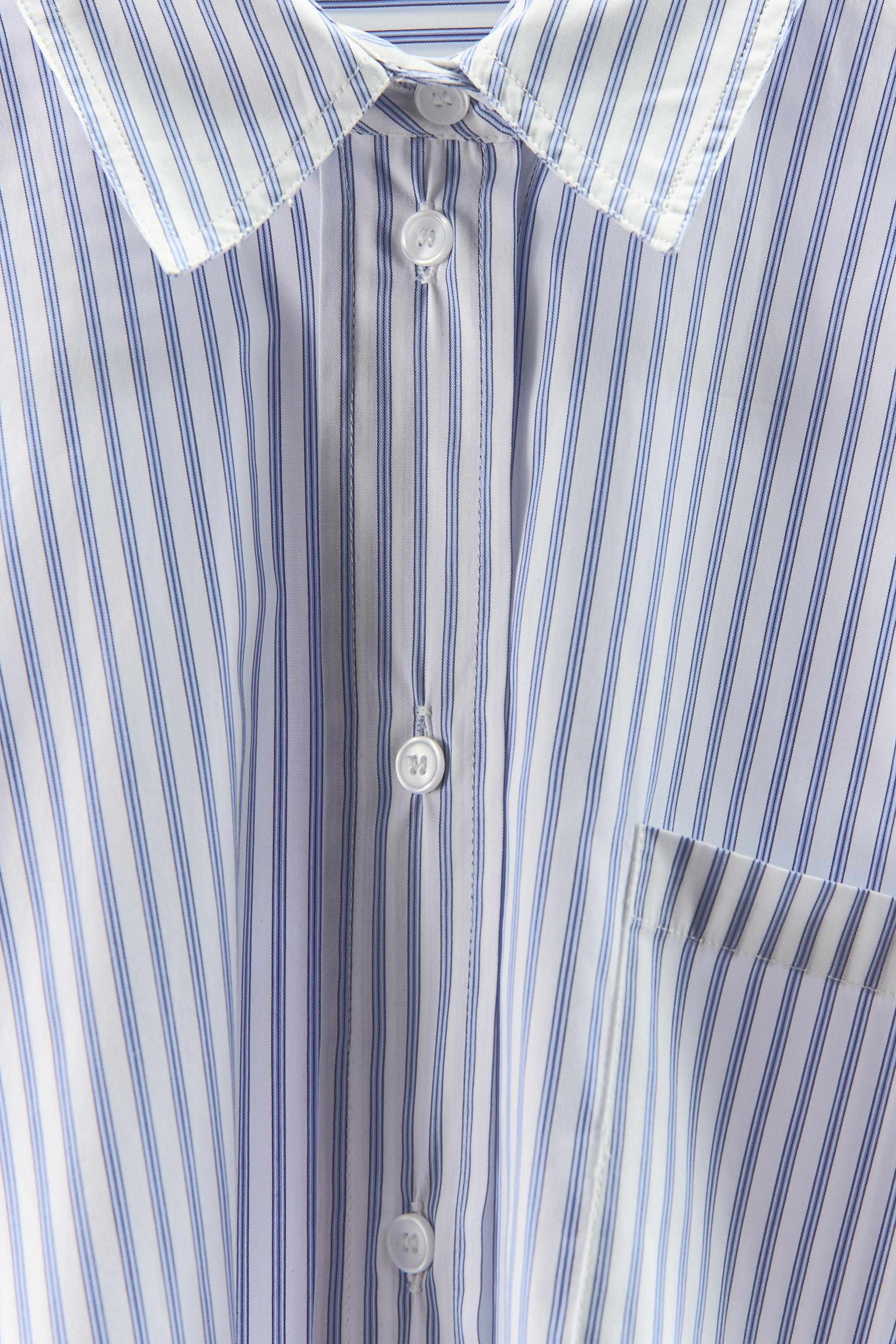 海外ブランド  STRIPED PAJAMA States United ZARA | White / Blue - SHIRT トップス