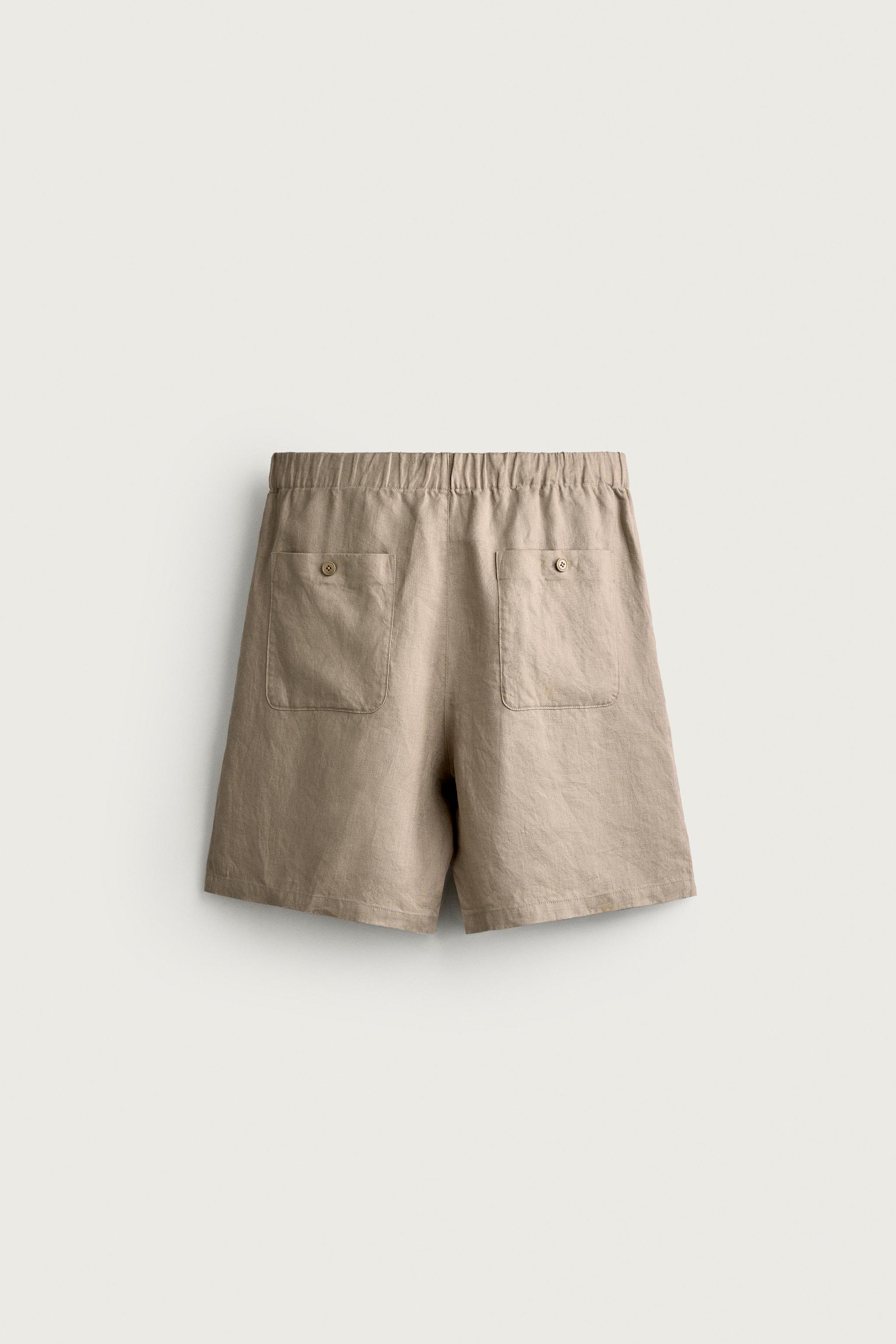 BERMUDA RELAXED FIT 100% LIN