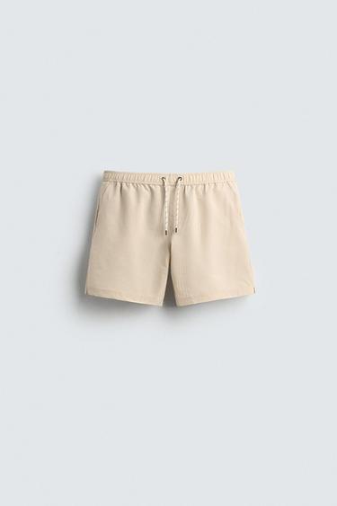 ДОЛГИ SEERSUCKER ШОРЦЕВИ ЗА КАПЕЊЕ - Камен од Zara