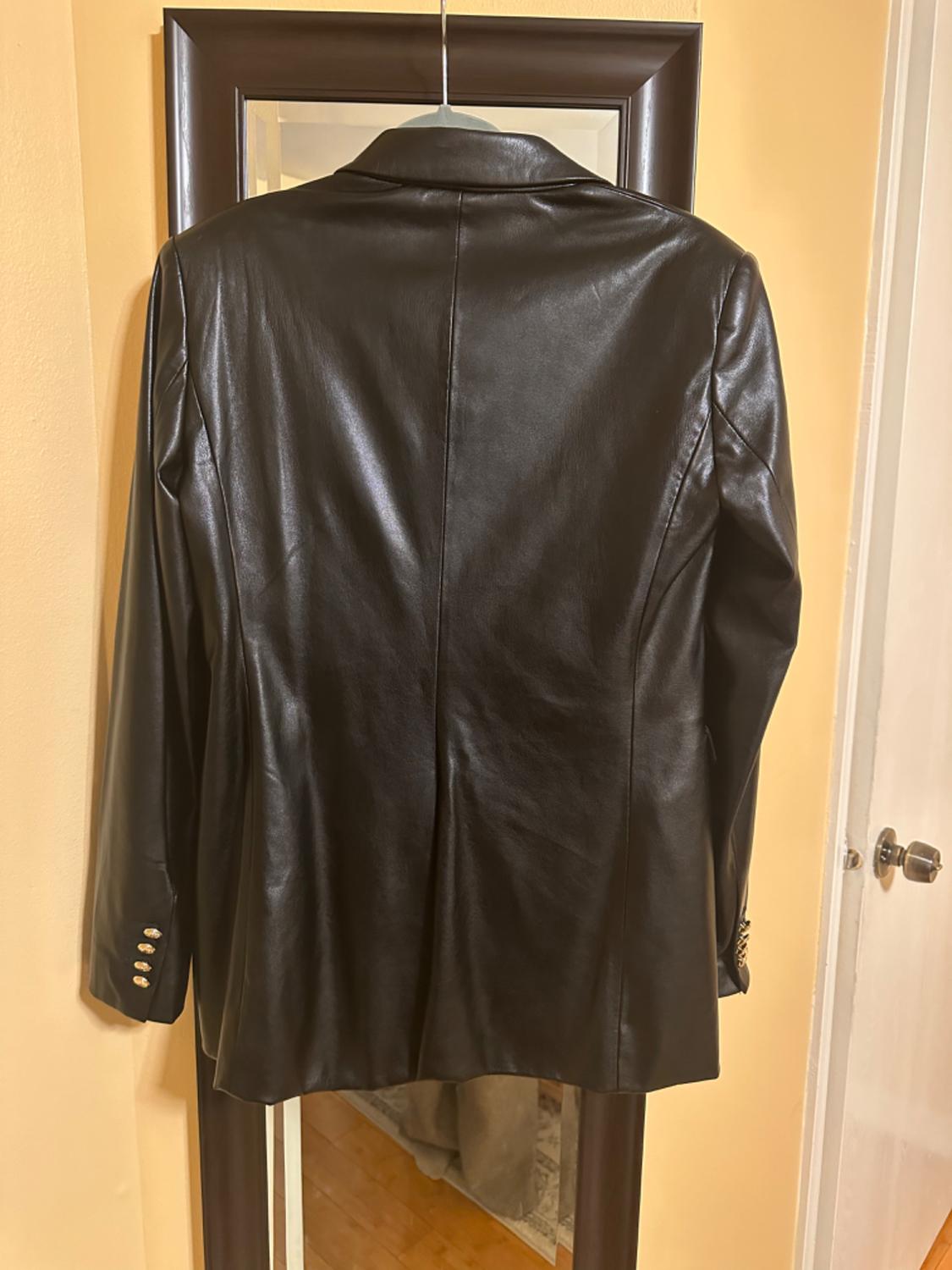 FAUX LEATHER BLAZER - Image 3