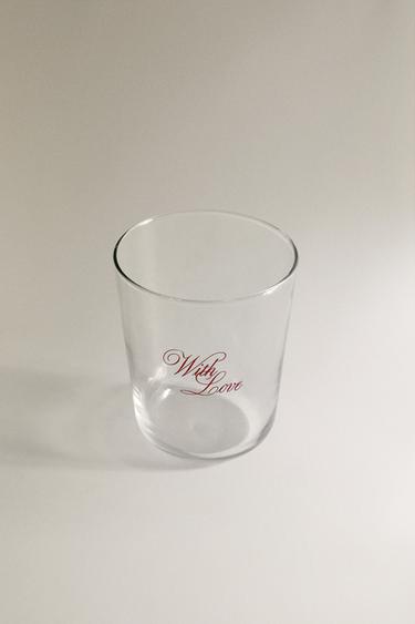 VERRE EN VERRE "WITH LOVE" - Rouge de Zara - Image 1