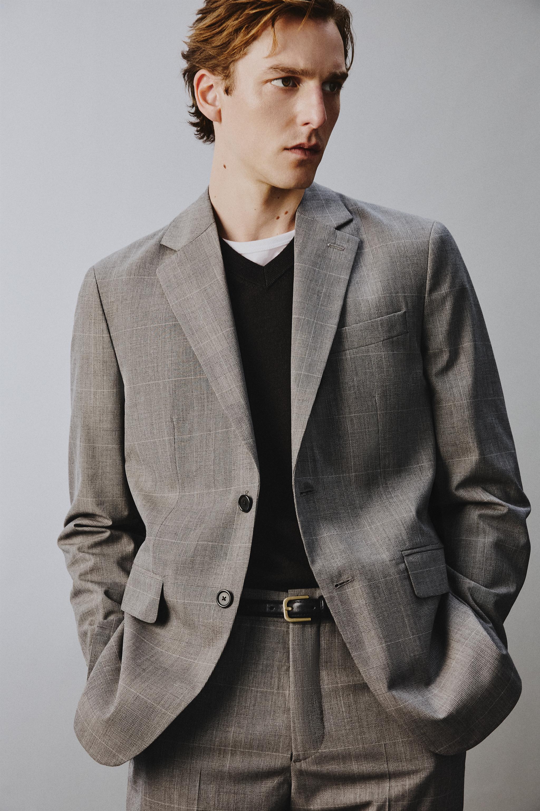 PLAID SUIT BLAZER