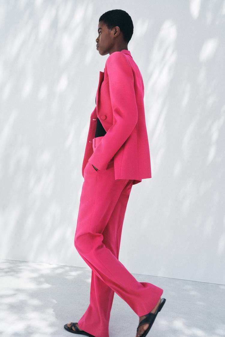 Traje Pantalon Fucsia Zara Traje Chaqueta Mujer Rosa Zara BLAZER