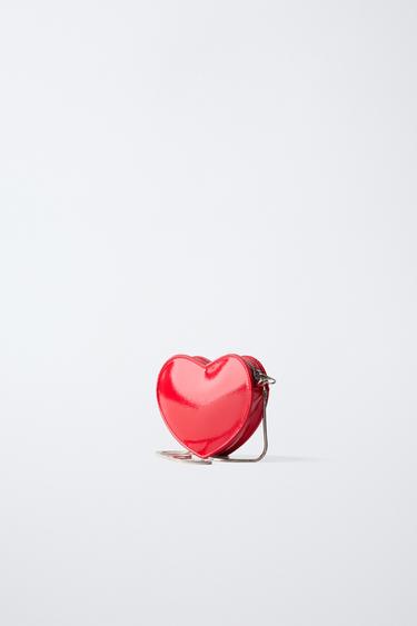 HEART CROSSBODY BAG - Red by Zara - Image 1
