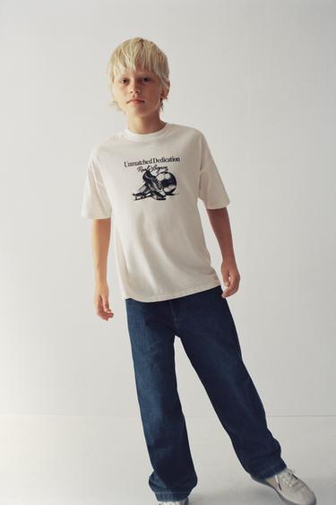 CAMISETA ESTAMPADO FÚTBOL - Crudo de Zara