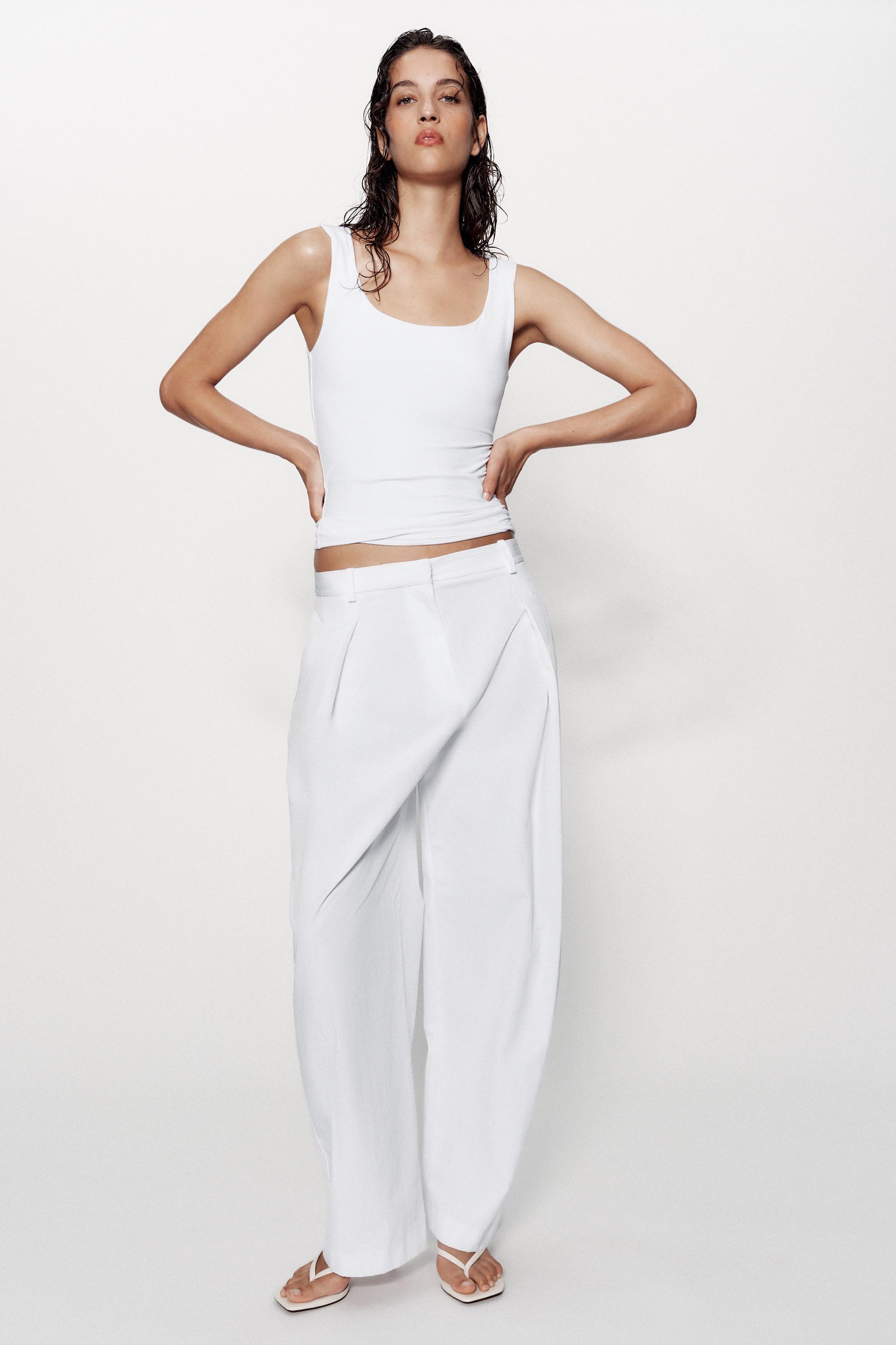 WIDE STRAP POLYAMIDE TANK TOP — White