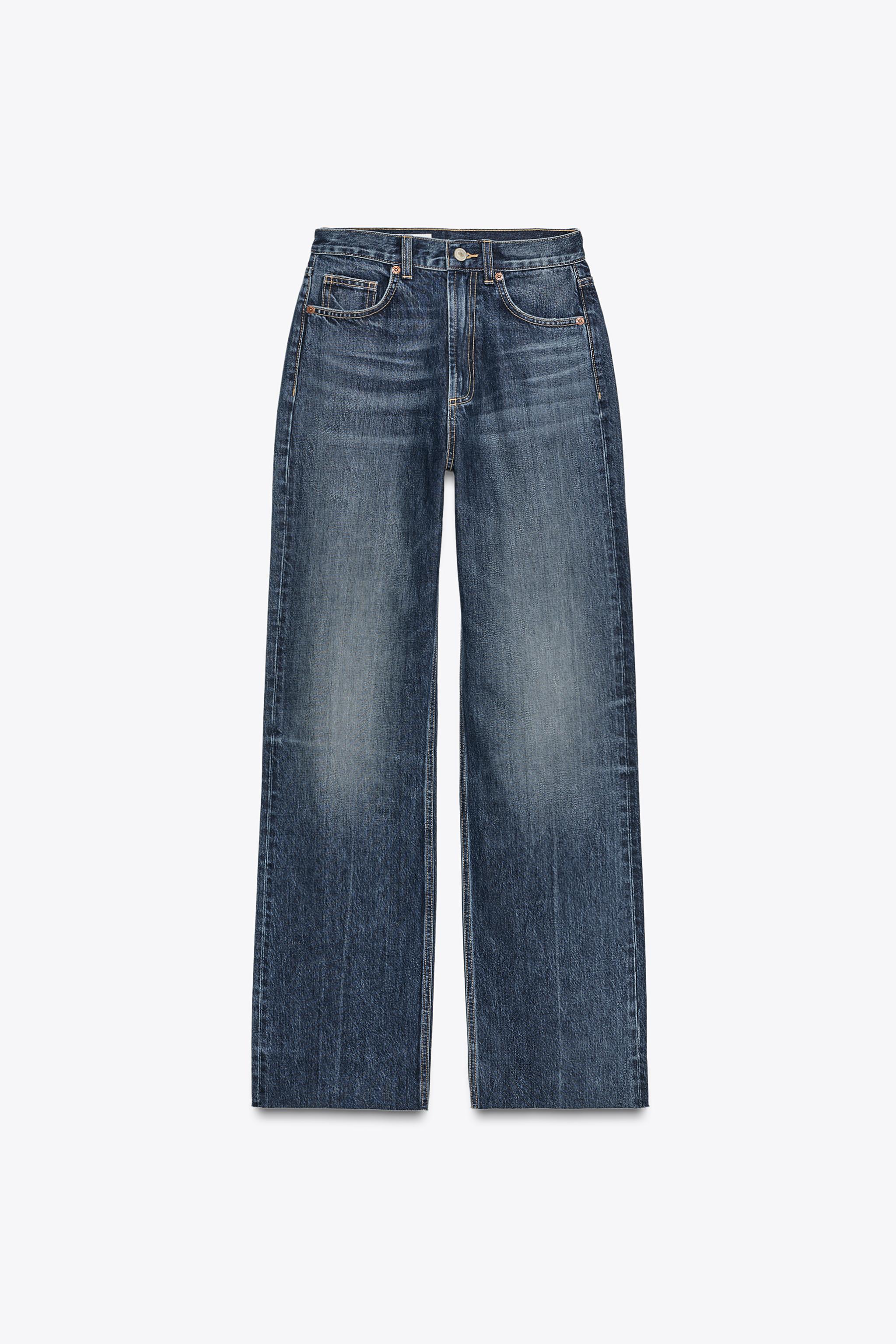 TRF WIDE-LEG HIGH-WAIST FULL LENGTH JEANS - Blue | ZARA Spain