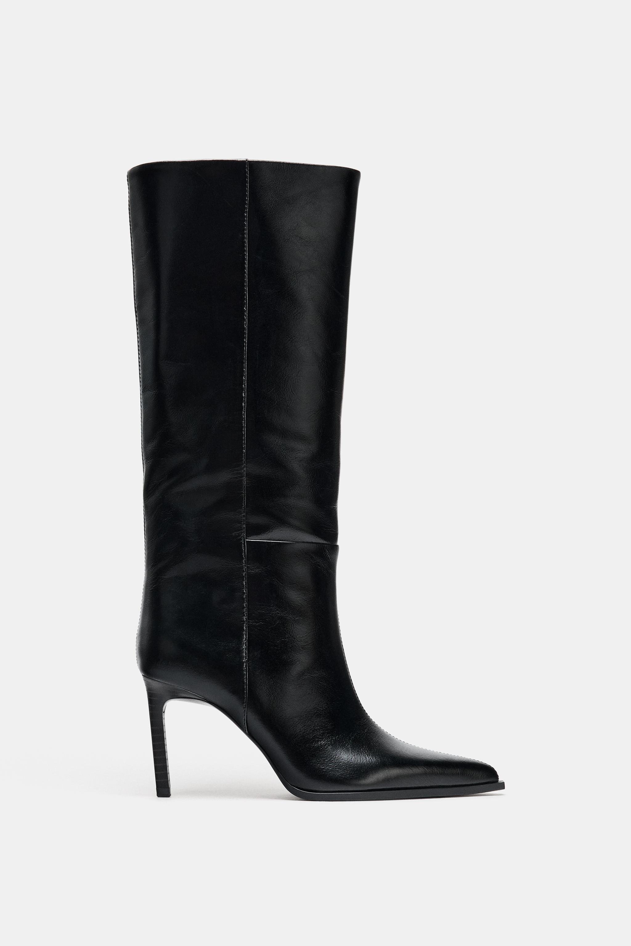 HEELED LEATHER BOOTS