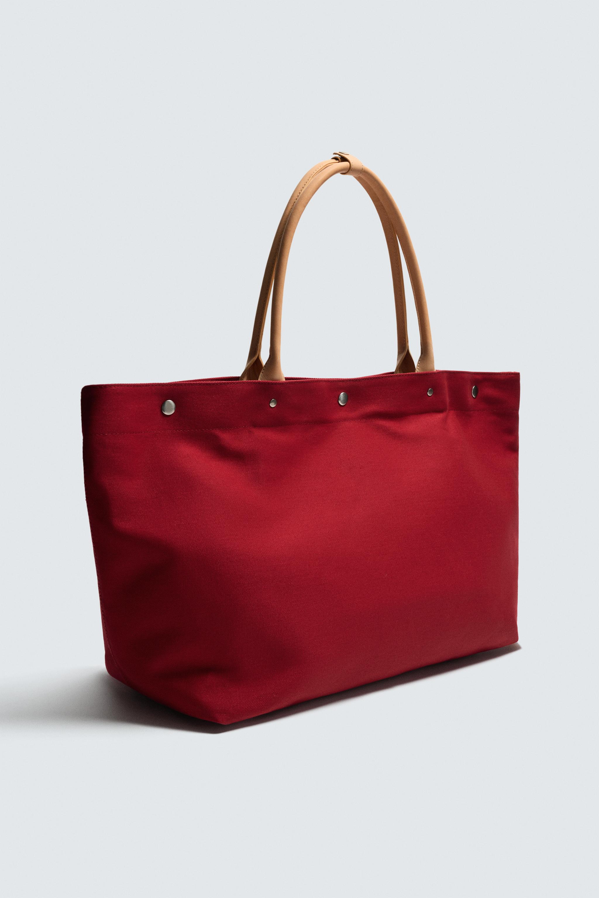 レザーディテール入りトートバッグ AARON LEVINE XZARA AARON LEVINE X ZARA LEATHER DETAIL SHOPPER - Blue | ZARA United States