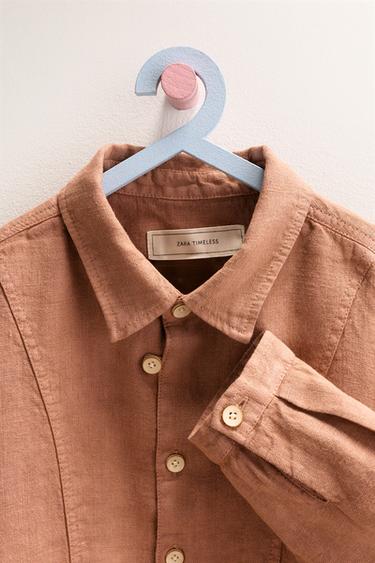 ZARA TIMELESS - SURCHEMISE 100% LIN - Argile de Zara - Image 2