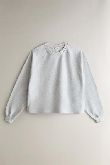 COTTON SWEATSHIRT - Grey Zara