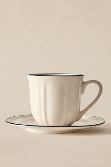 TASSE À THÉ ET SOUCOUPE BORD CONTRASTANT - Bleu de Zara - Image 6