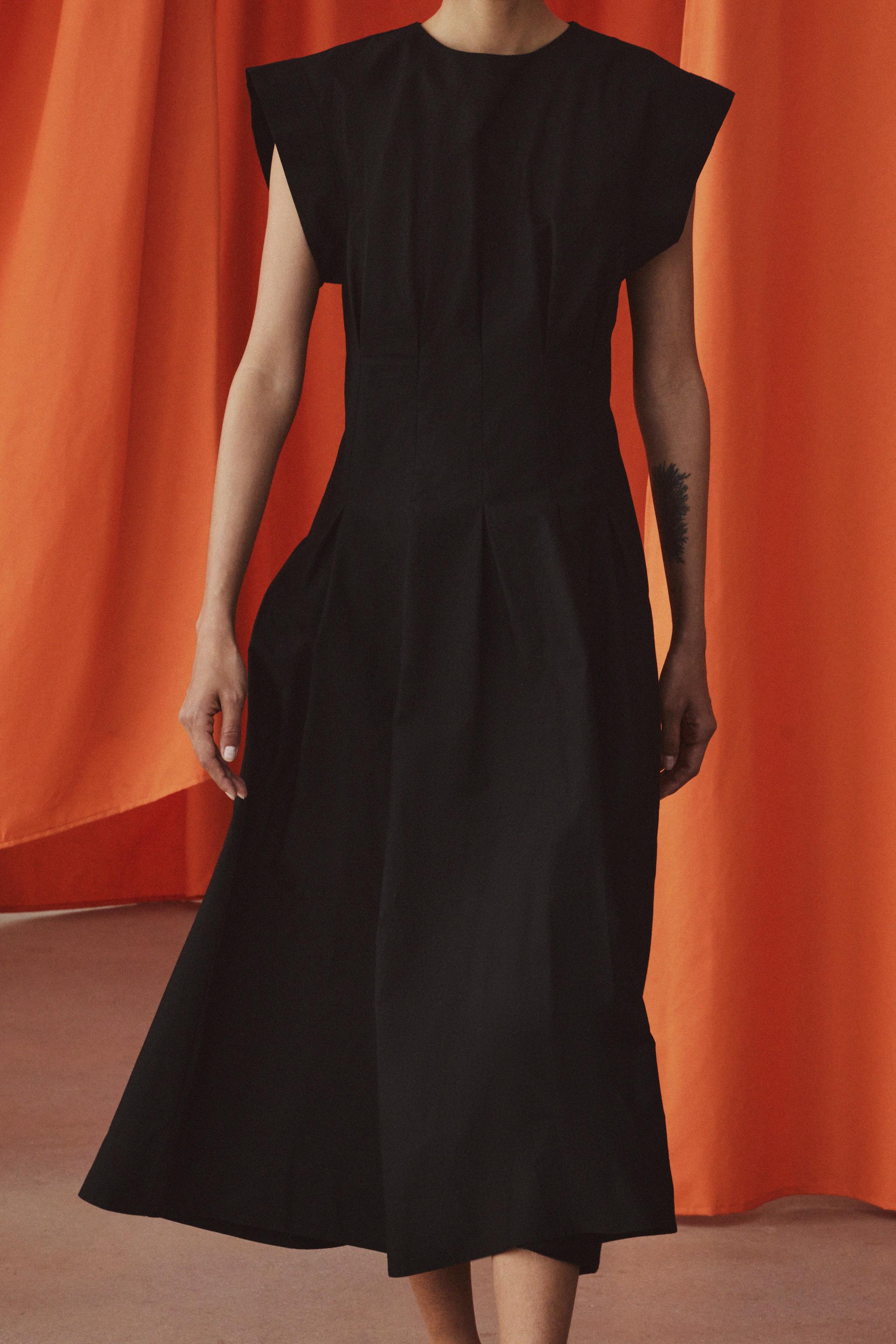 ROBE EN POPELINE PLISSÉE ZW COLLECTION