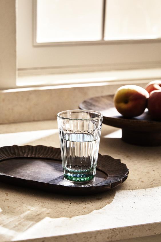 GOBELET VERRE RELIEF BASE COULEUR - Vert de Zara - Image 6