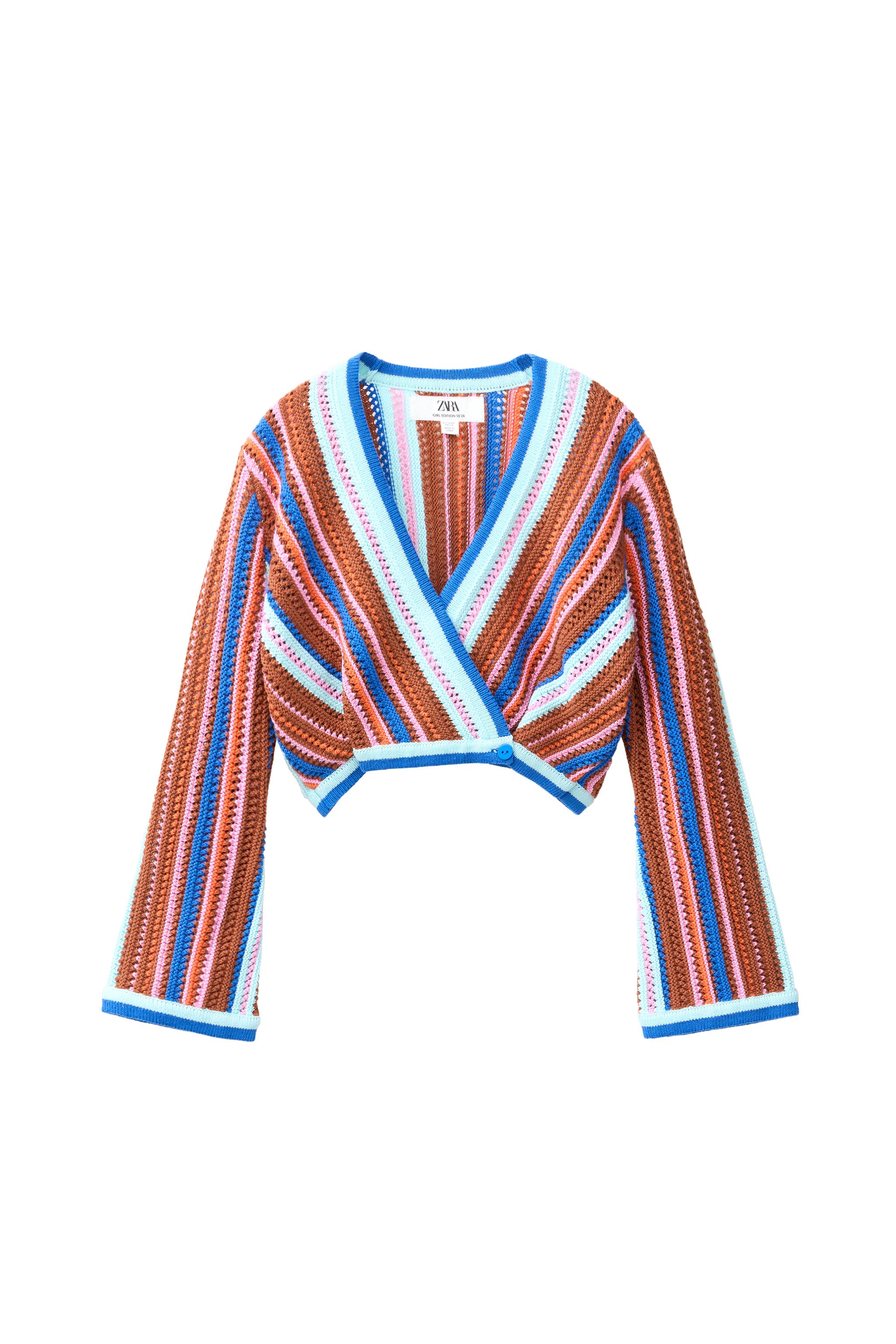 CROSSOVER KNIT CARDIGAN - Multicoloured | ZARA Singapore
