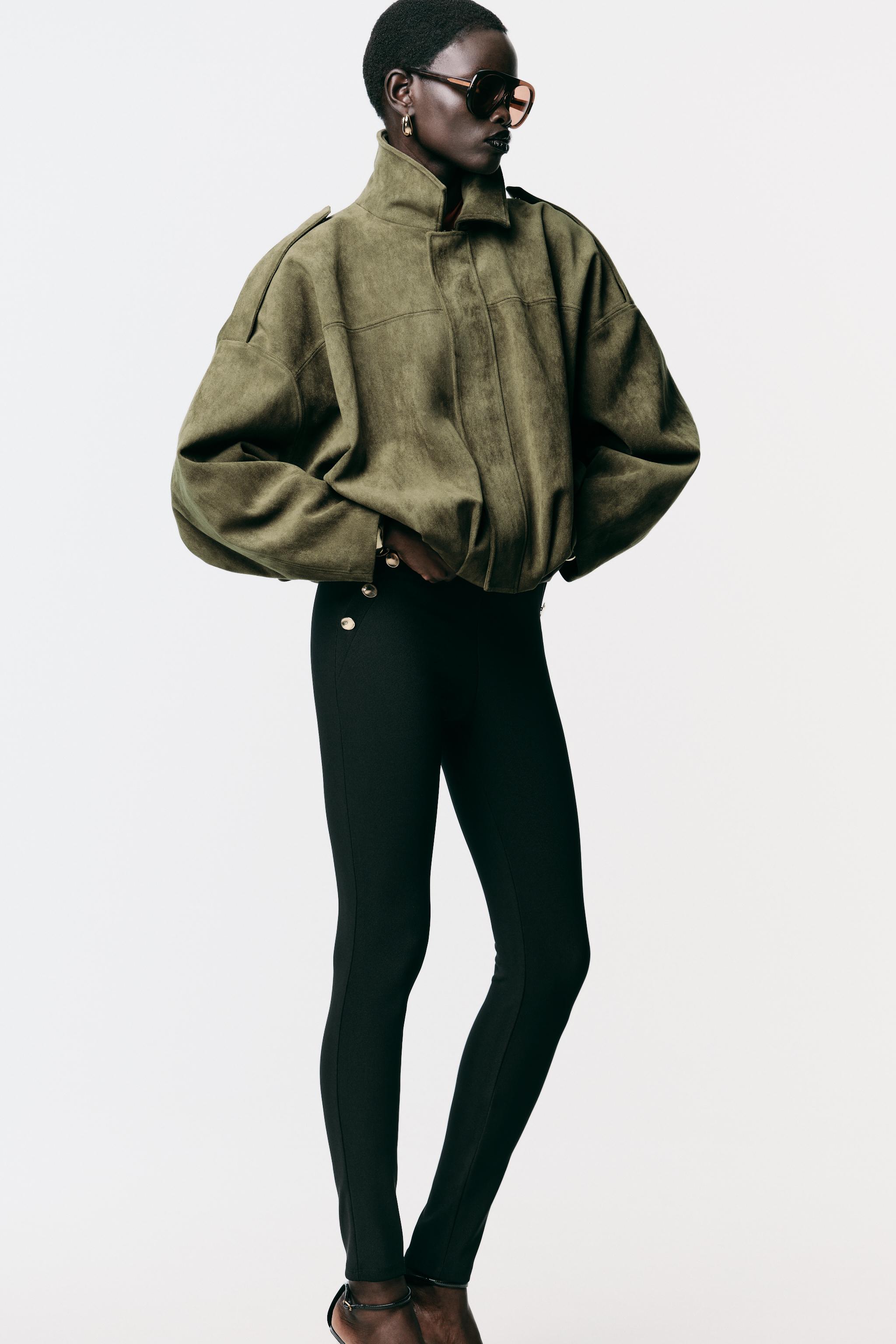 ZARA オリーブグリーン ライダースジャケット M ZARA オリーブグリーン ライダースジャケット M買う