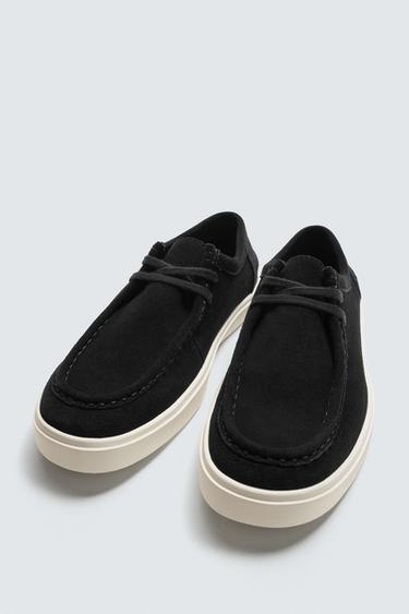 CASUAL LEATHER SHOES - Black by Zara - Image 5
