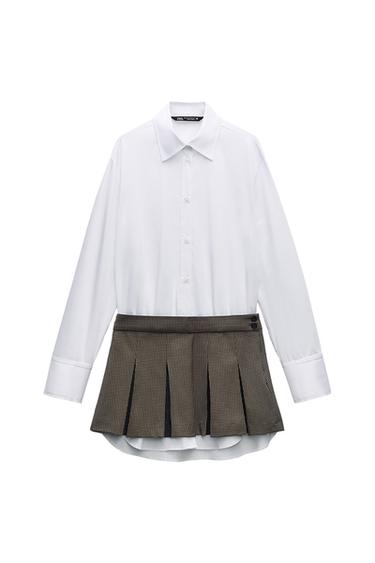 CONTRASTING SHIRT DRESS