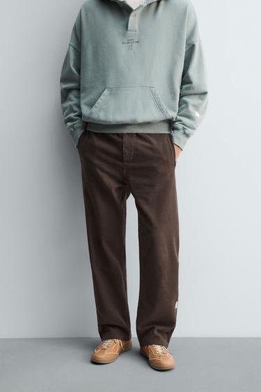RELAXED FIT TROUSERS X SR_A - Dark brown by Zara