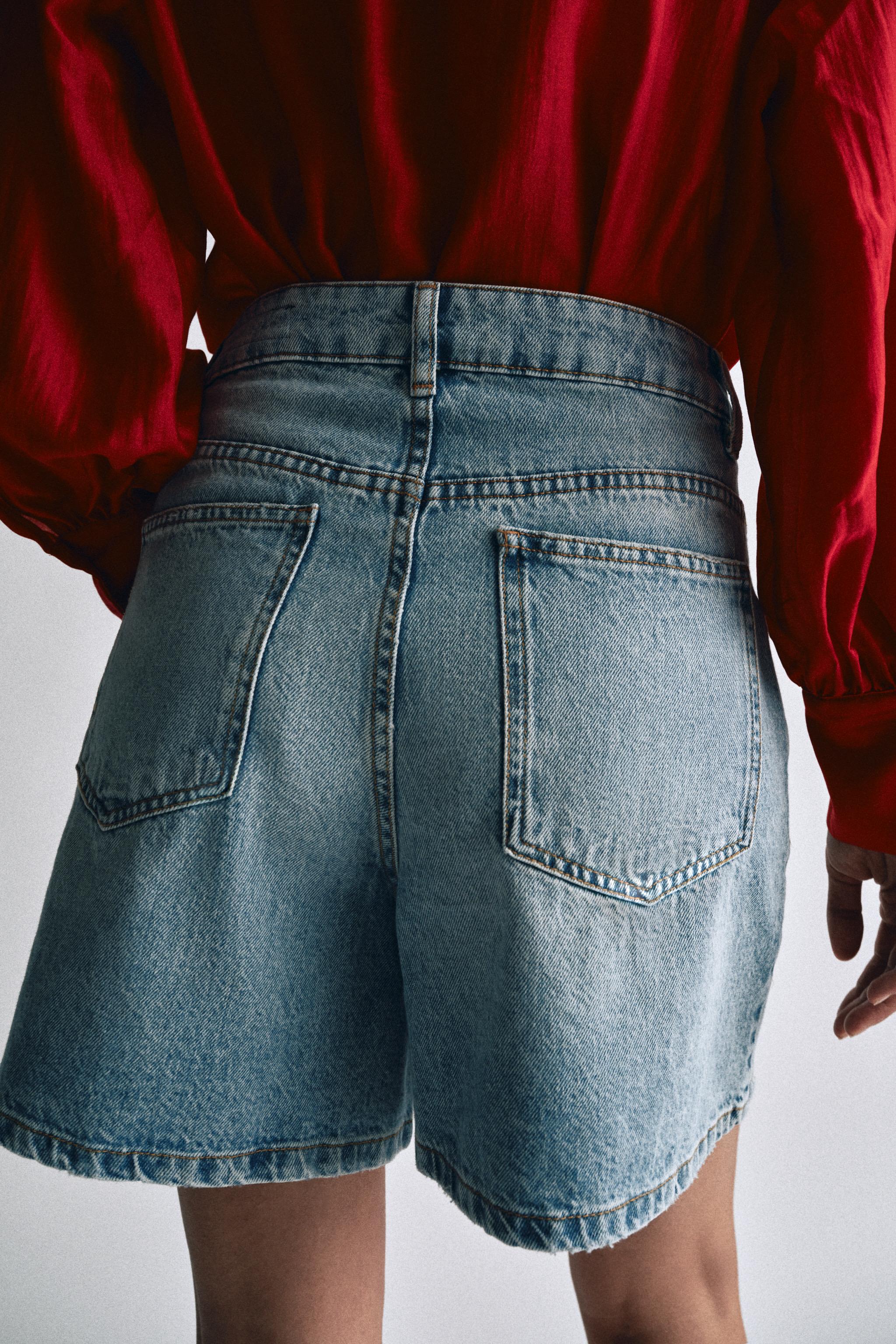 ZW COLLECTION HIGH-WAIST DENIM SHORTS - thumbnail 9
