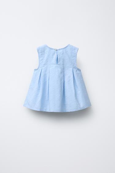 EMBROIDERED BOW TOP - Sky blue by Zara - Image 1