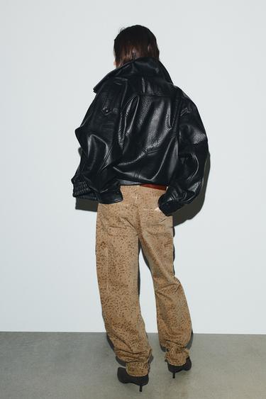 TRF ANIMAL PRINT BAGGY BALLOON JEANS - only one by Zara - Image 5