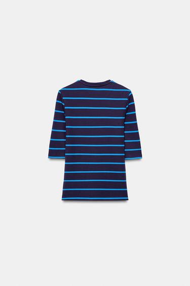 ELBOW-SLEEVE T-SHIRT — striped 2
