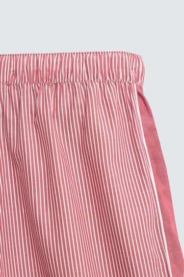 STRIPED TROUSERS WITH CONTRAST SIDE STRIPES - Red by Zara - Image 9