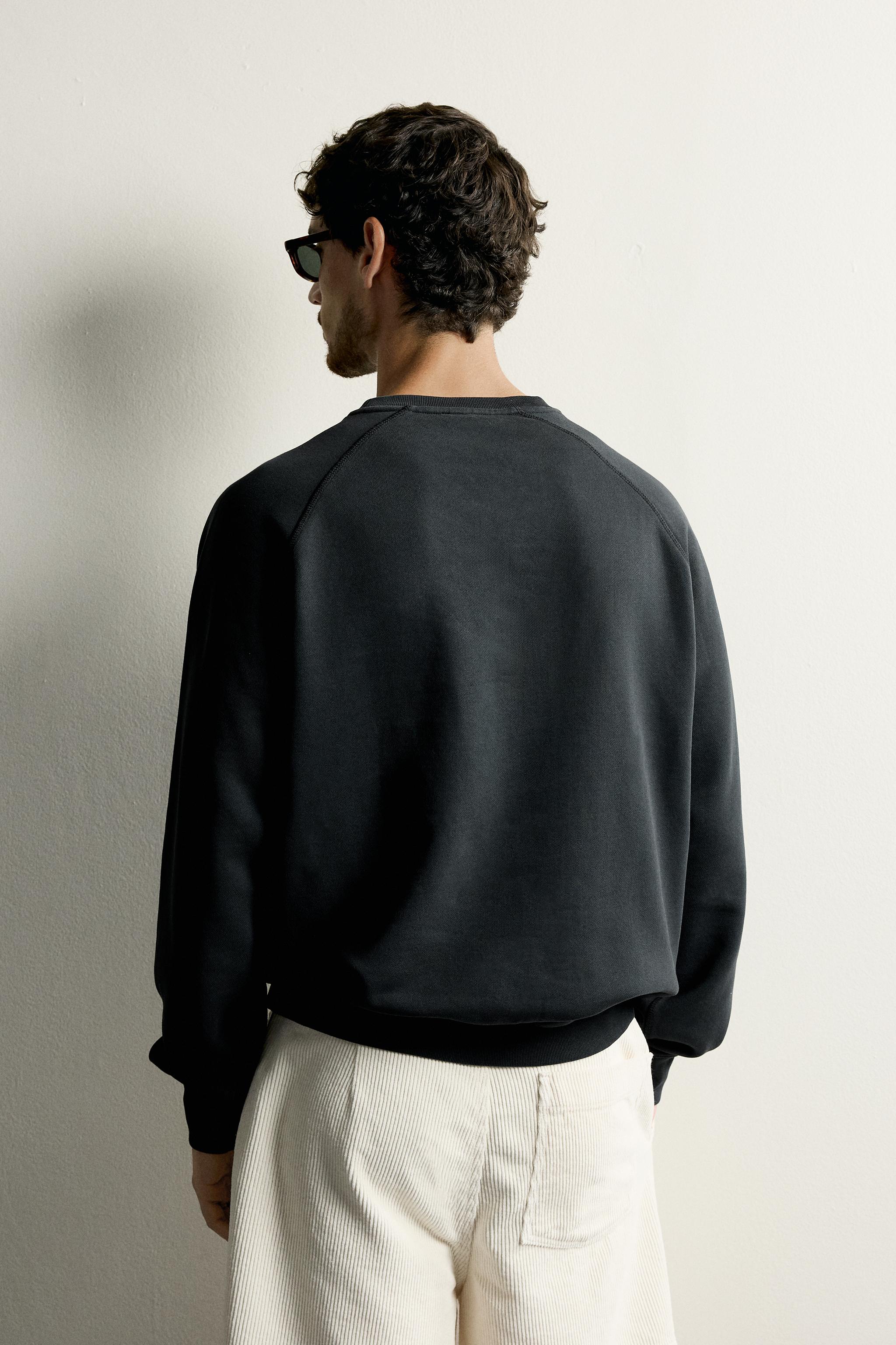 Мужские худи Zara POCKET CREWNECK SWEATSHIRT — фото 3