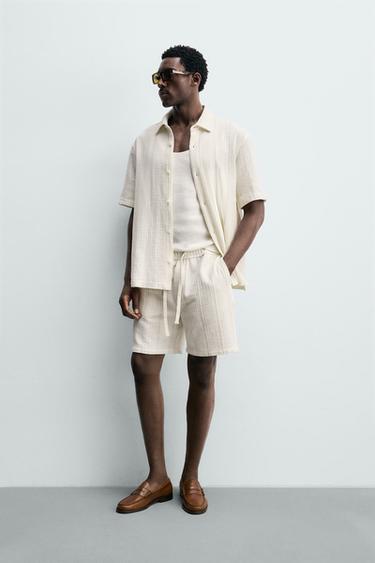 CAMISA REGULAR FIT ESTRUCTURA - Crudo de Zara - Imagen 0