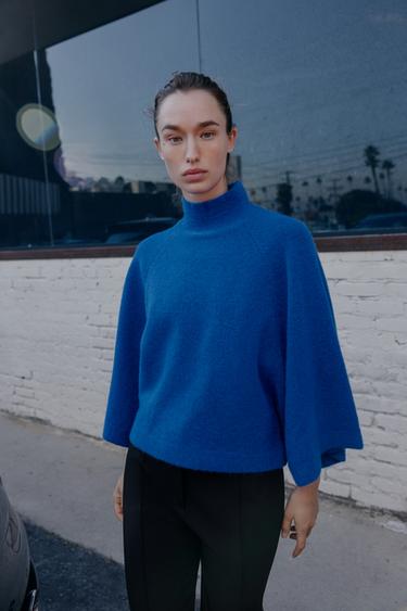 KNIT JUMPER WITH WIDE SLEEVES - Bluish by Zara