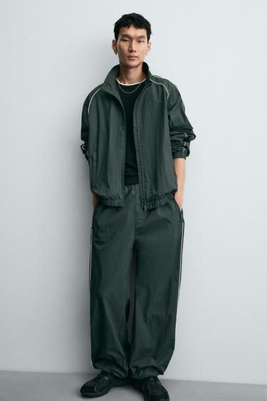 CONTRAST TECHNICAL JOGGER TROUSERS - Green by Zara - Image 4