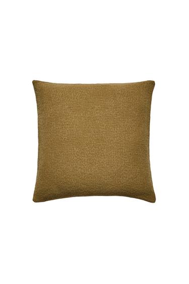 Zara TEXTURED THROW PILLOW COVER - Mustard