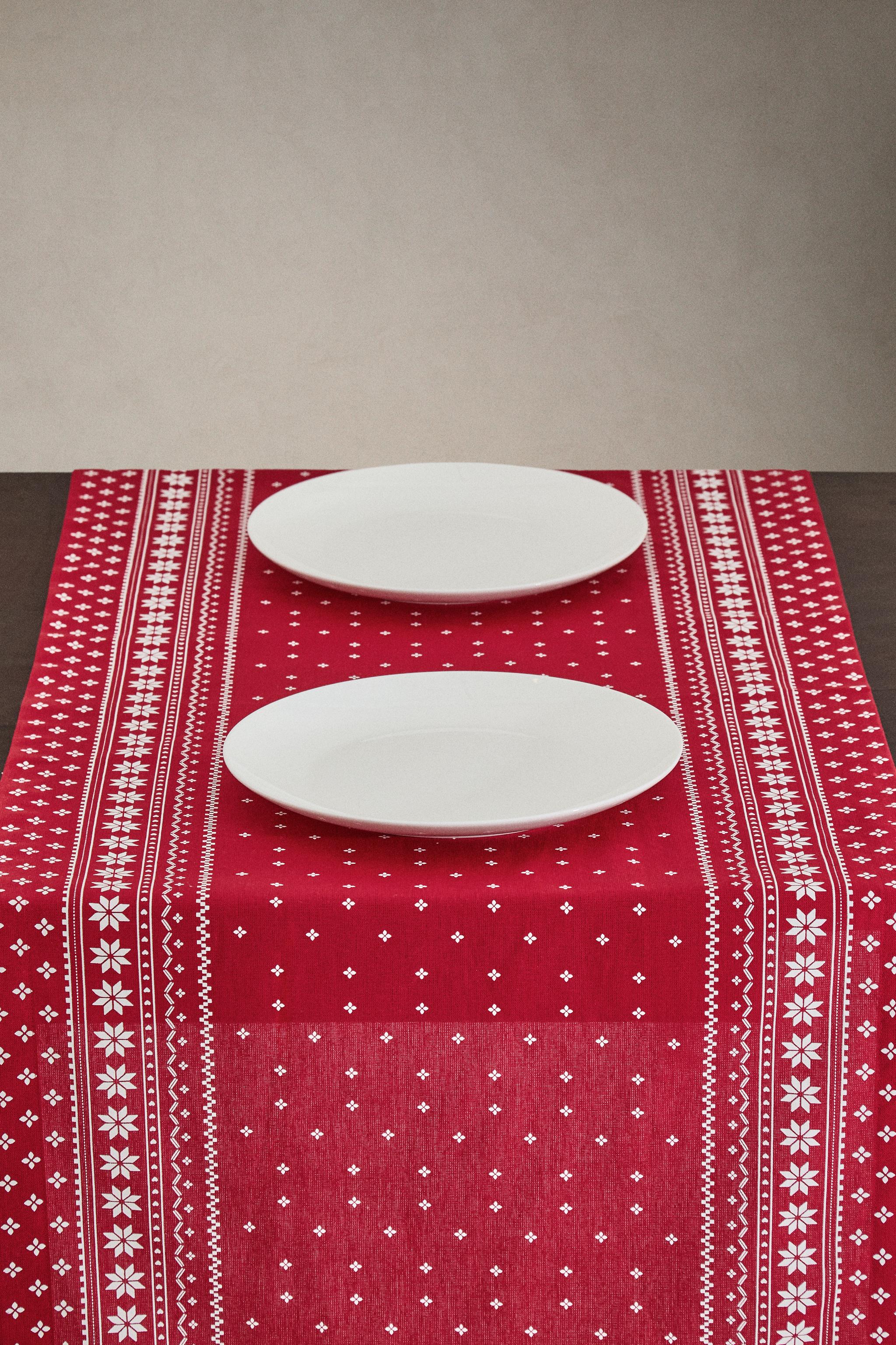 WINTER CHRISTMAS COTTON TABLE RUNNER